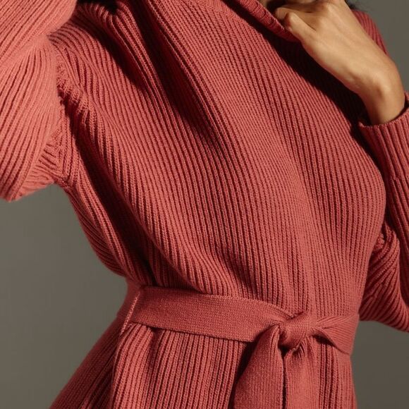 Maeve Long-Sleeve Mock-Neck Tied Waist Mini Dress - Picture 4 of 4